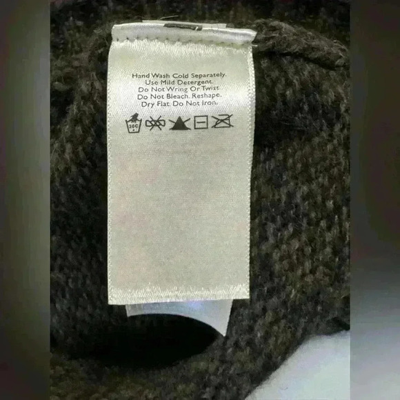 NWT Eddie Bauer Lambs Wool Crew Neck Textured Sweater  Warm in Brown Size Large - Picture 7 of 8